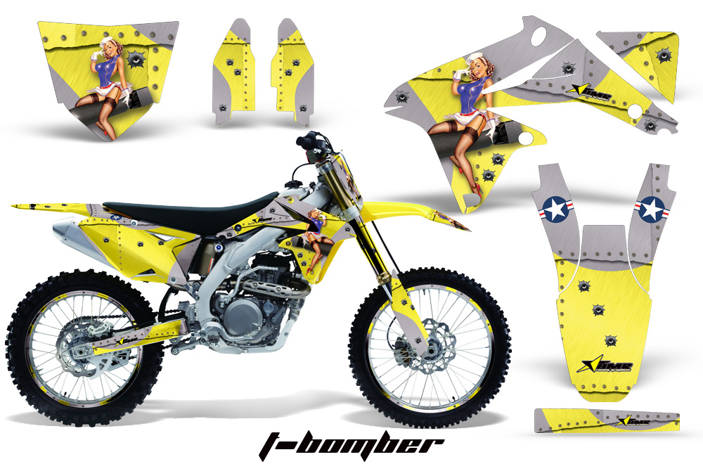 Suzuki-RMZ450 08-10 Graphics Kit TBomber Yellow NPs